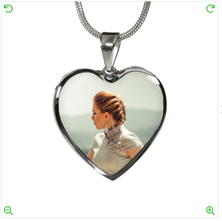 Customize The Placement of your Photo on the Heart Pendant