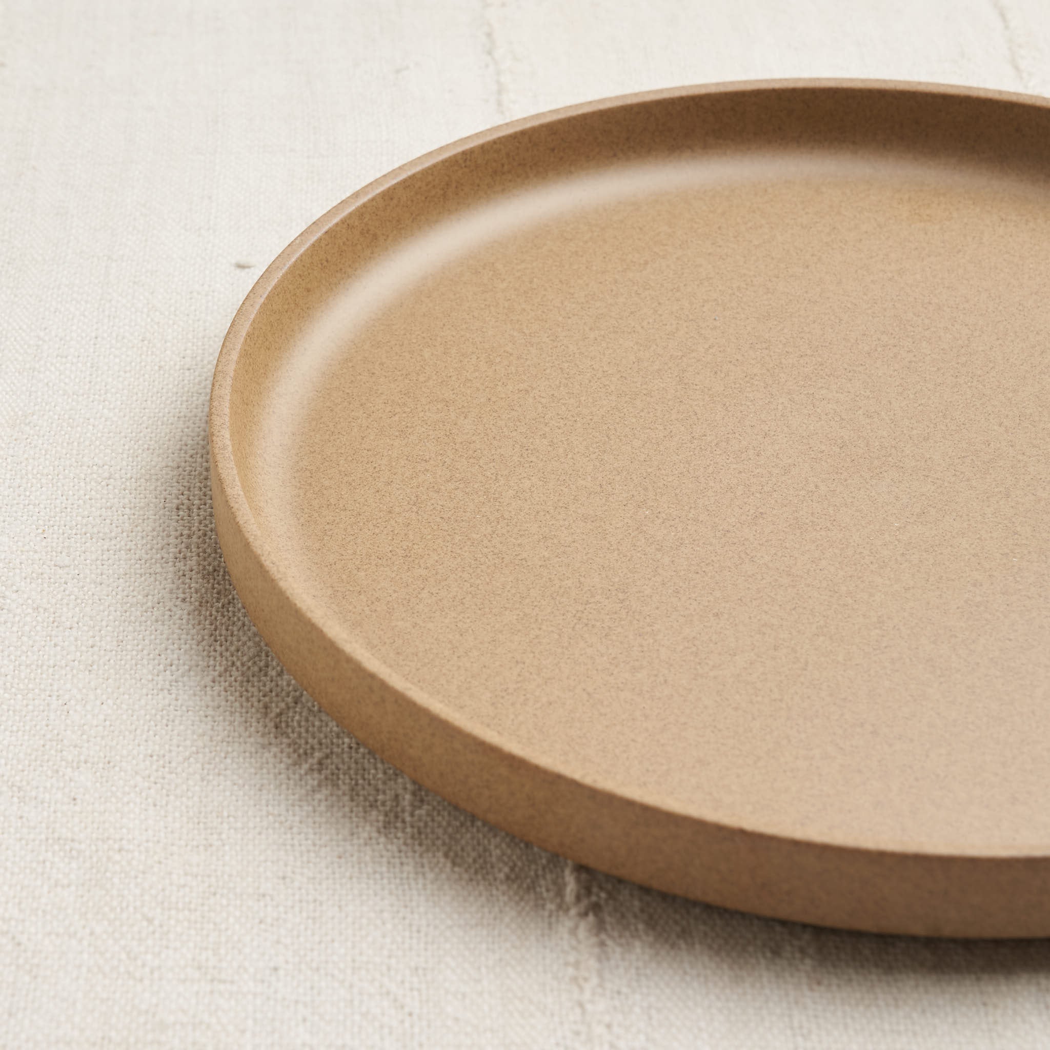 unglazed ceramic plate