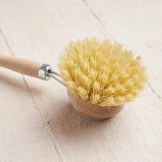 Redecker Soft Horsehair Bristle Dish Brush 2-Inch Head, 7-1/2 Inch