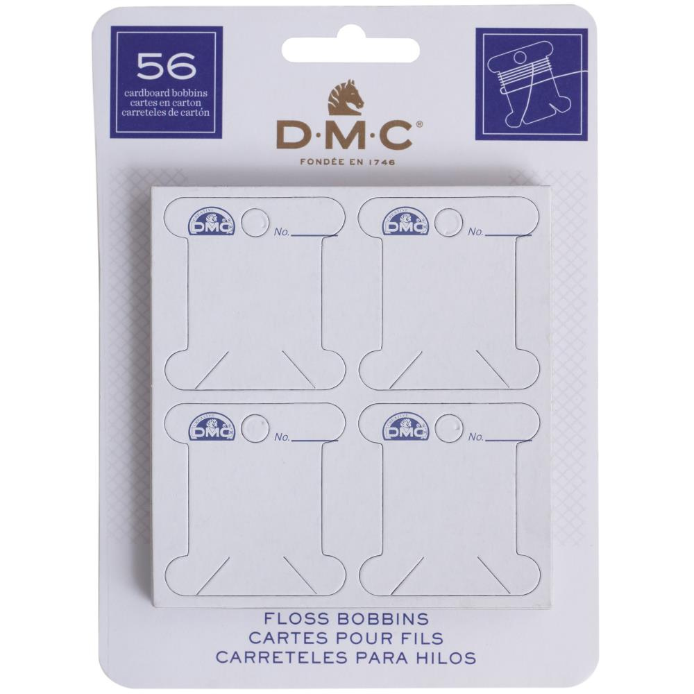 DMC Floss - Bobbins Plastic - With Metal Ring - 28 Piece - Craft