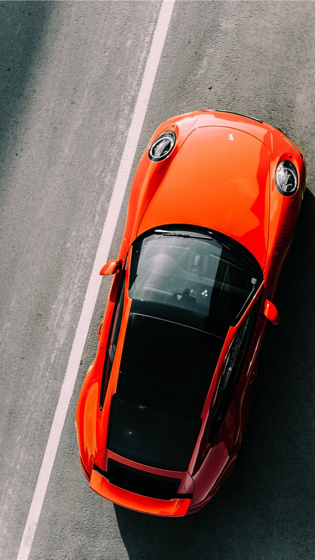 Orange Vehicle On Road Close Up Photography Iphone 11 Pro Max Case