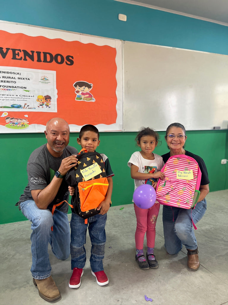 Al and Leticia Lopez at the School