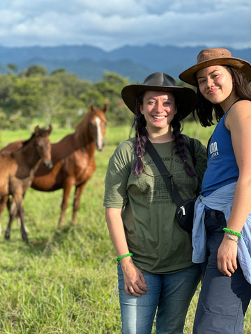 Ashley and Daryl with two of the Finca T horses