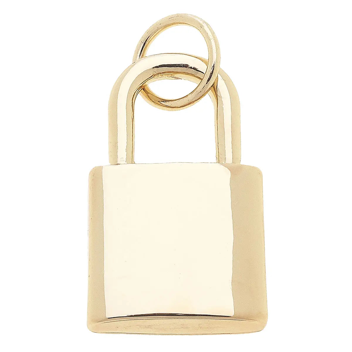 Padlock Charm in Shiny Gold