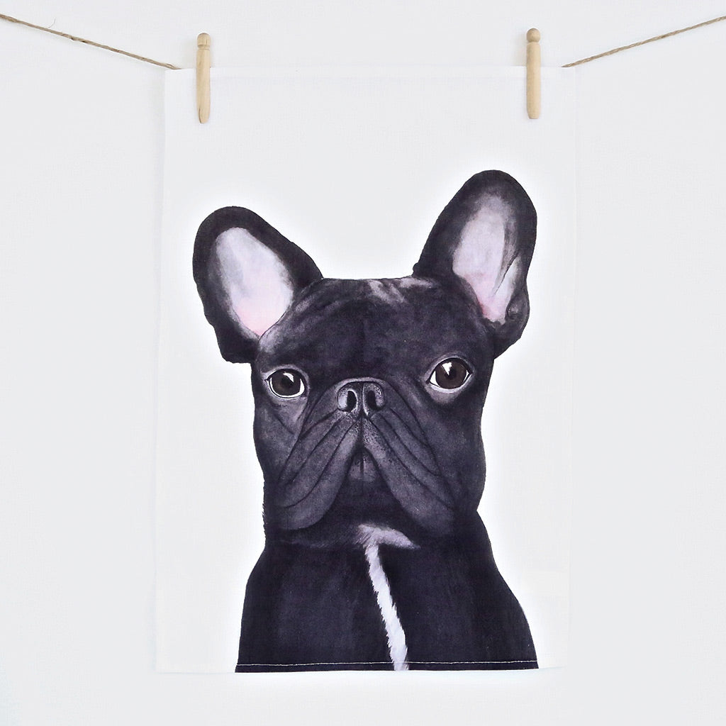 french bulldog kitchen towel