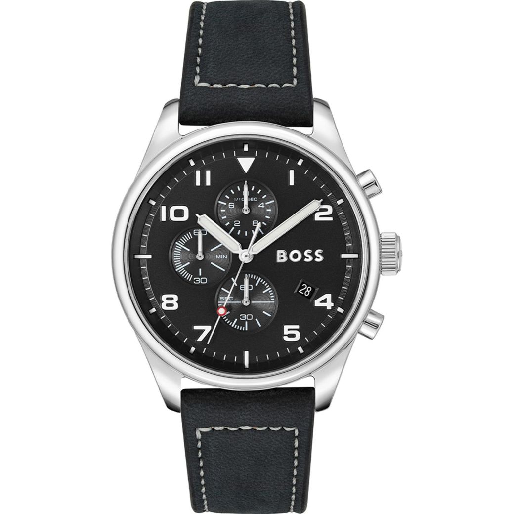 Hugo Boss Men\'s One Black Dial Silicone Strap Watch 1513997 - Obsessions  Jewellery