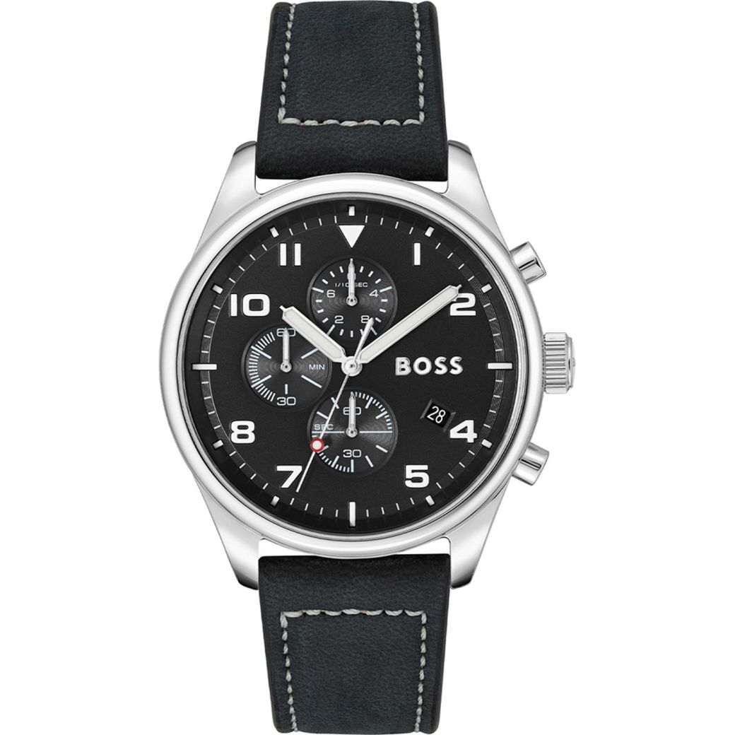 Hugo Boss Men's One Black Dial Silicone Strap Watch 1513997 - Obsessions  Jewellery