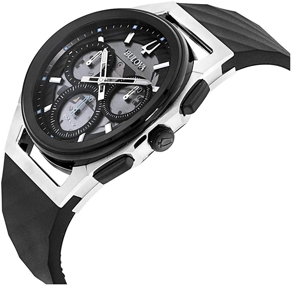 bulova men's curv chronograph watch 98a161