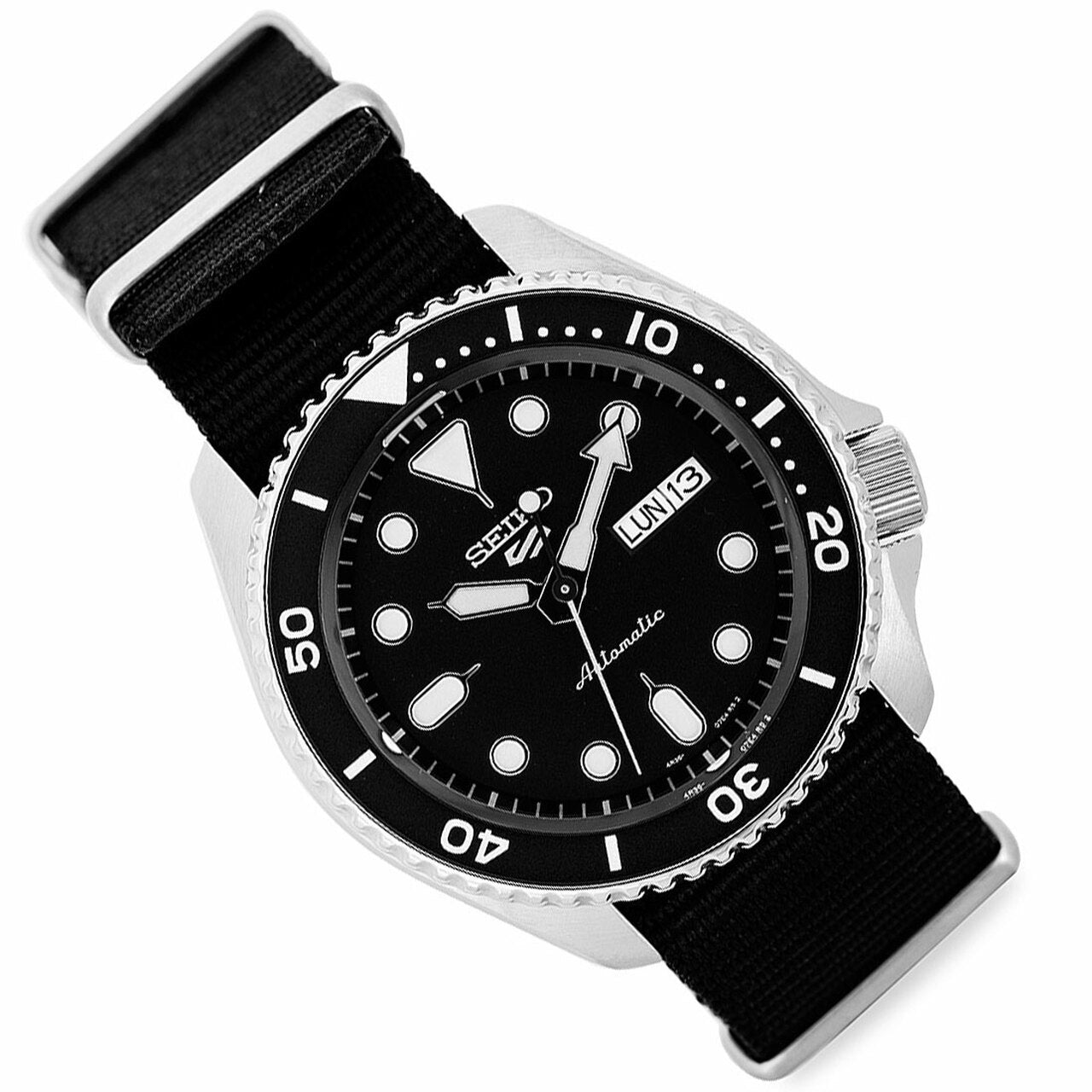 Seiko 5 Sports Automatic Black Dial Men's Watch SRPD55K3 - Obsessions  Jewellery