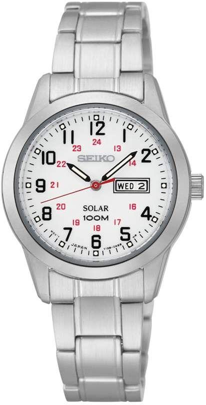 Seiko Solar Silvertone Women's Watch SUT167 - Obsessions Jewellery