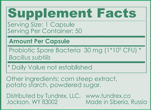 Tundrex 1.1 Supplement Facts