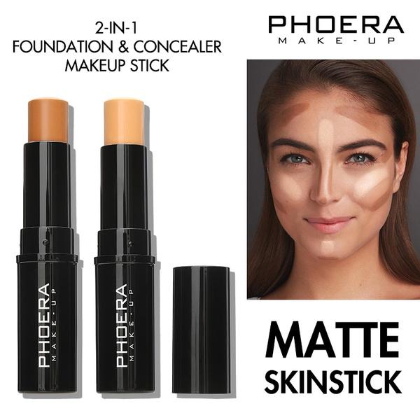 Phoera Matte Skinstick Concealer and Contour Makeup Stick 0