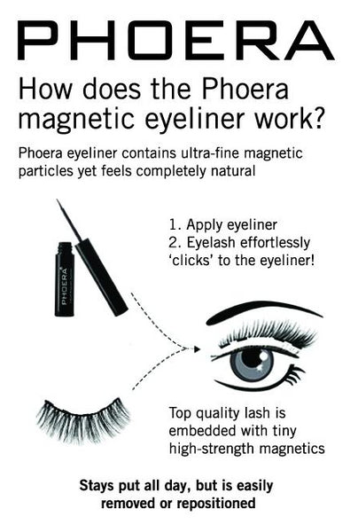 Phoera Magnetic Liquid Eyeliner in Black - Cruelty Free! 4