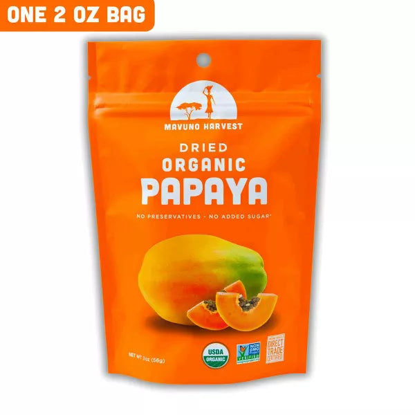 Dried Organic Papaya Mavuno Harvest