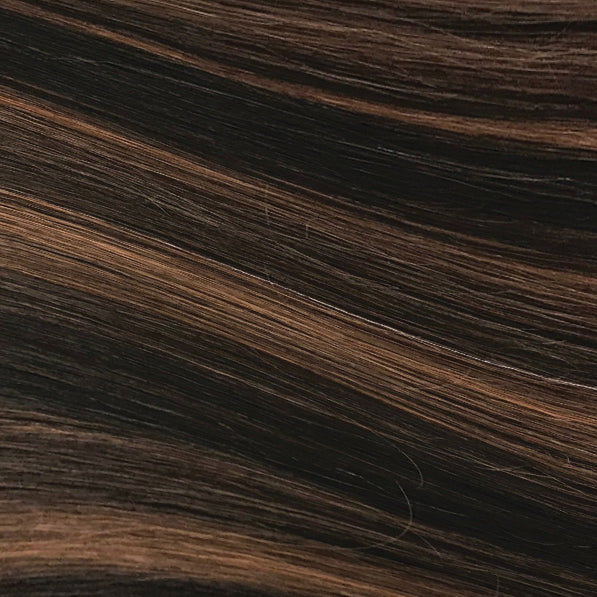 Layered Halo Extension 1b 30 Dark Brown With Auburn Highlights