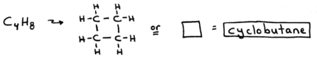 c4h8 Cyclobutane Name and Structure