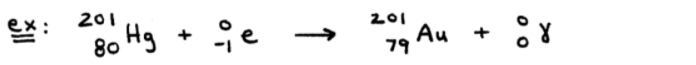 Electron Capture Example