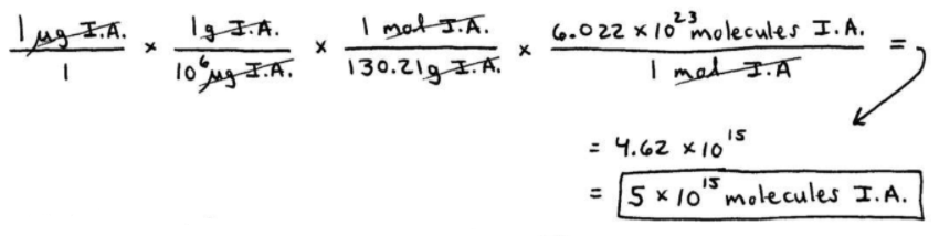 Grams to Molecules Calculations