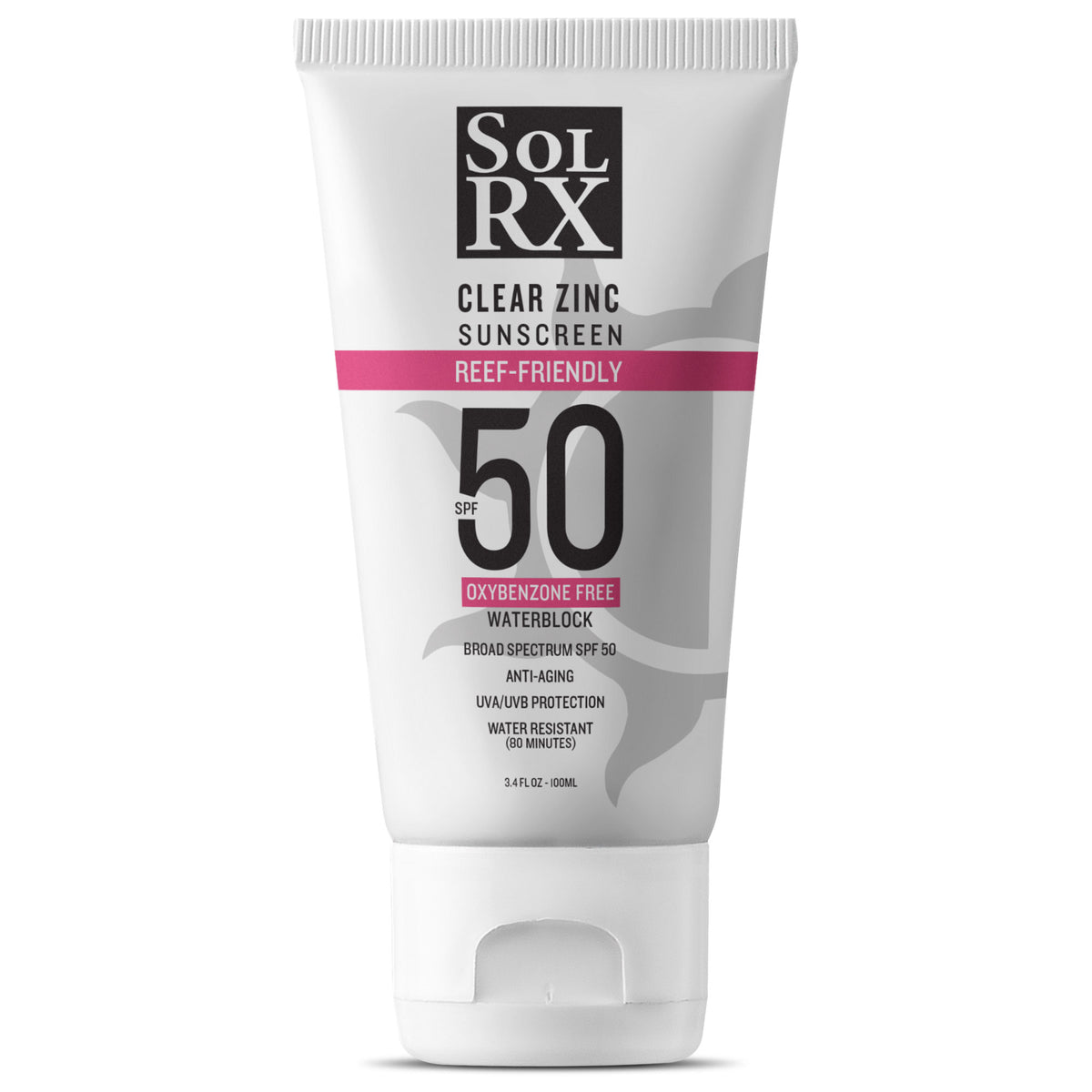 SolRX MINERAL SPF 50 Zinc Sunscreen - Oxybenzone Free (3.4oz)