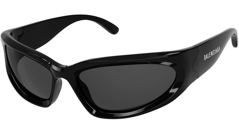 Nuovo occhiale da sole rettangolare con logo BB Balenciaga BB0096S col001  nero  Occhiali  Ottica Scauzillo