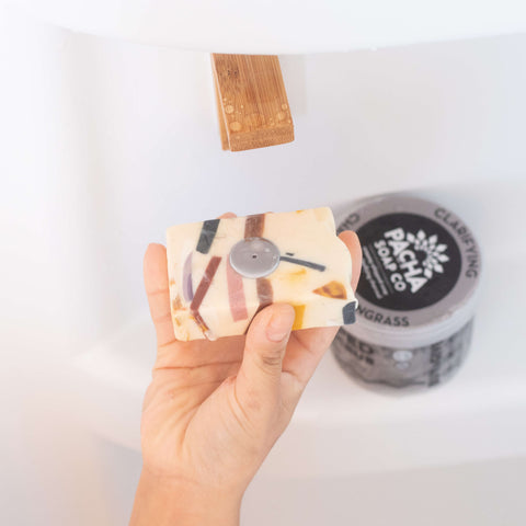 Image of person using bar soap