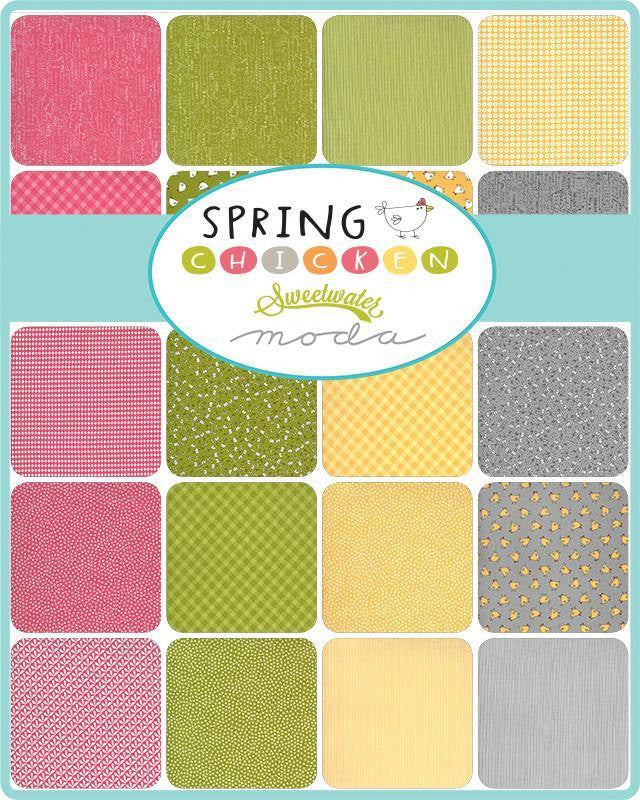 Spring Chicken Gray Stripe Yardage by Sweetwater for Moda Fabrics| SKU #55526 16