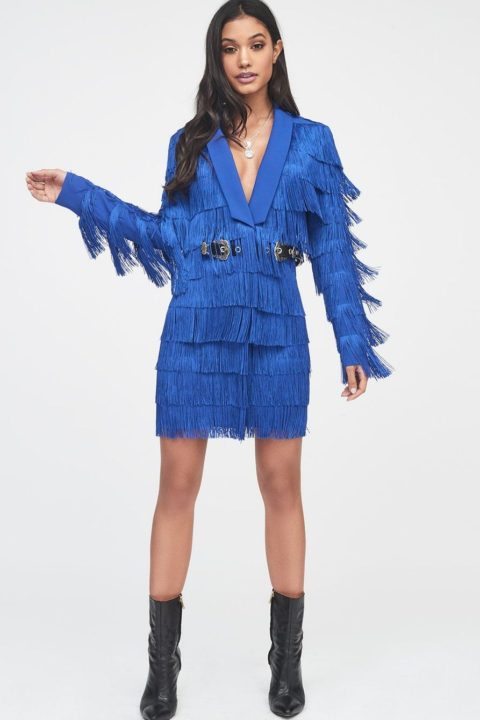 lavish alice blue fringe dress