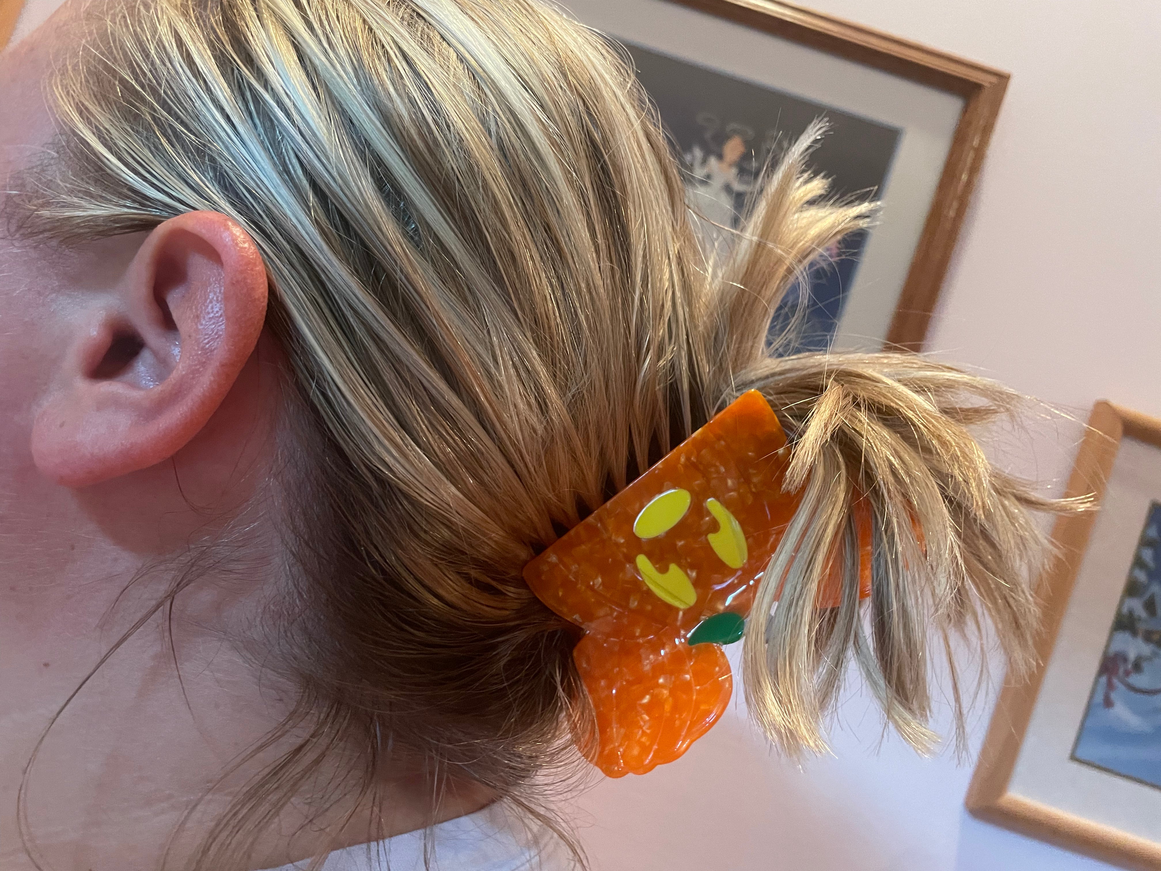 Pumpkin Claw Clip