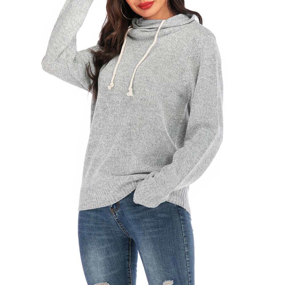 women's long hooded sweater coat