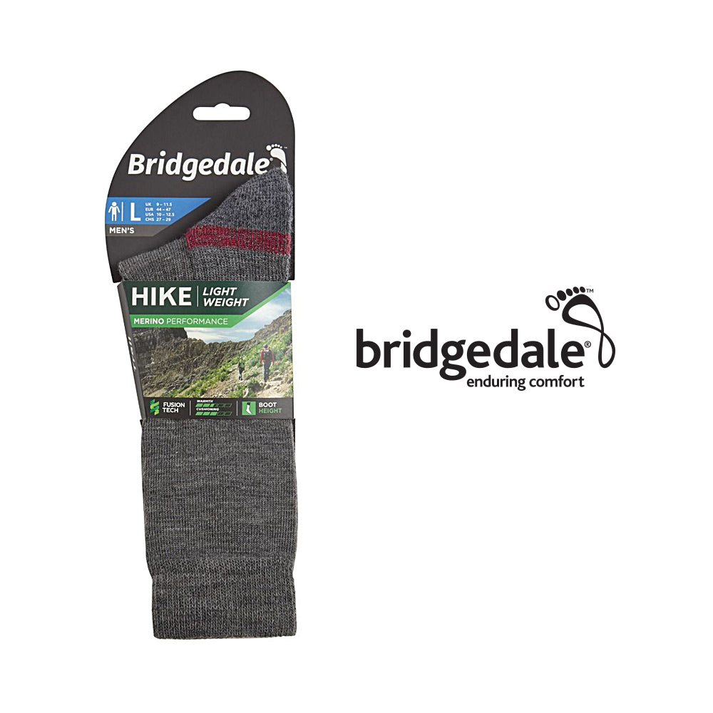 bridgedale men's hike midweight merino endurance boot sock