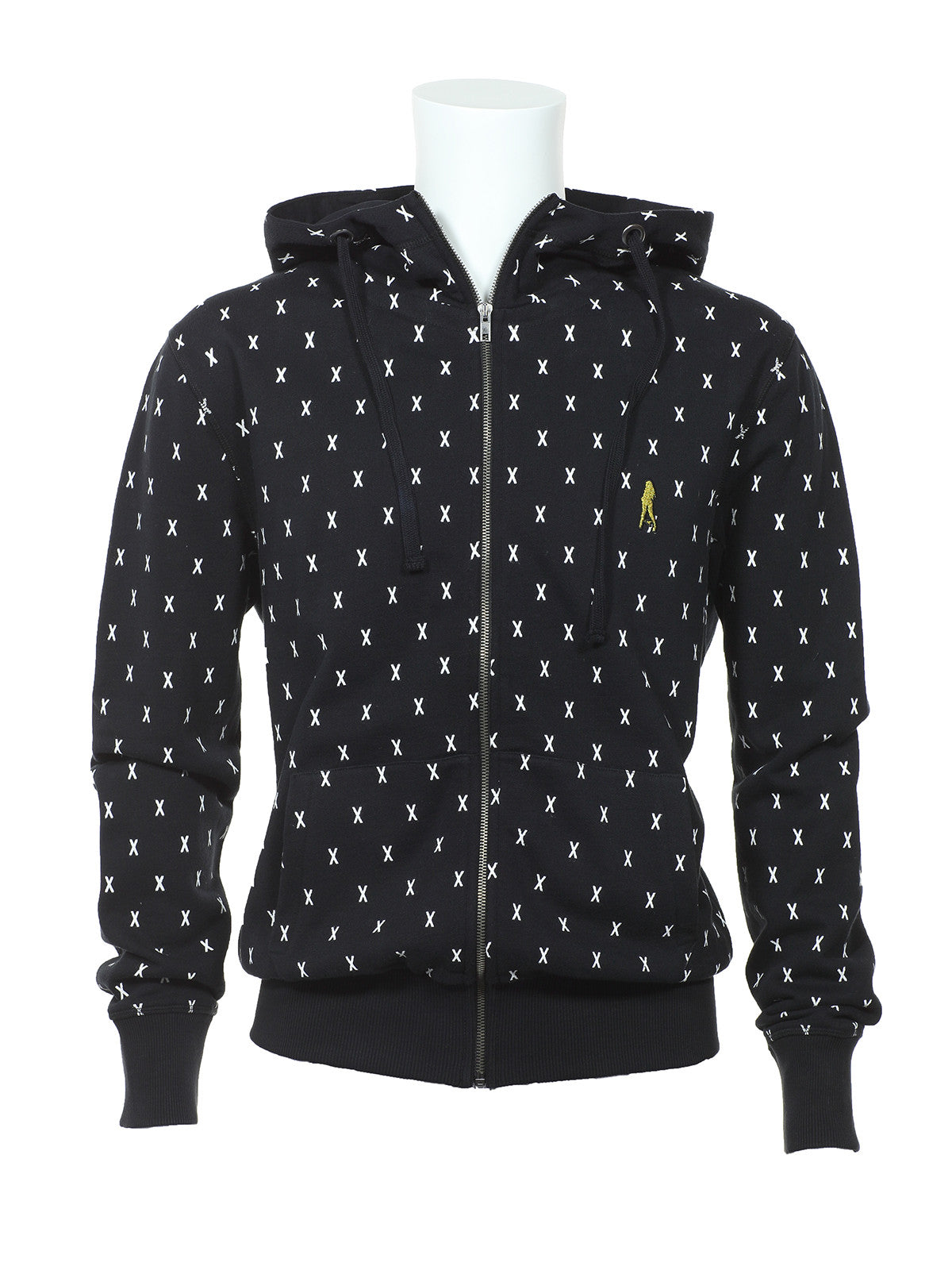 monogram zip up