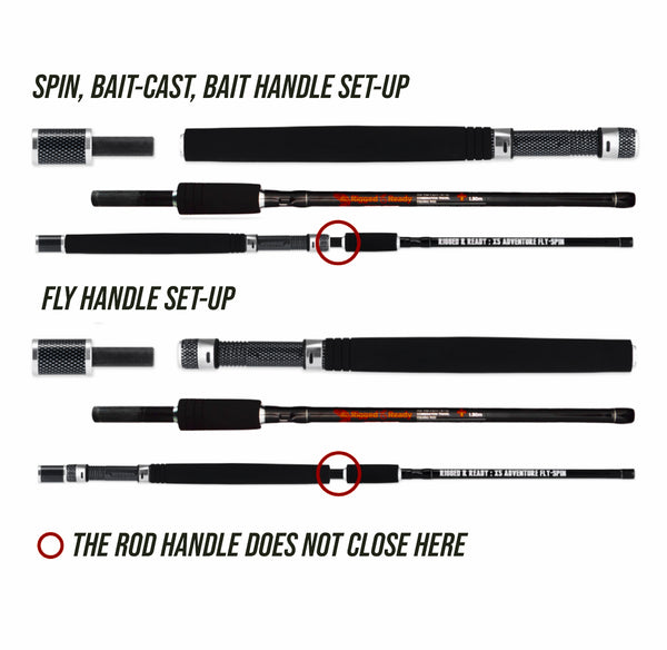 X5 SPIN/FLY COMPACT TRAVEL FISHING ROD – Rigged and Ready