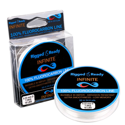 Infinite Fluorocarbon 8 lb - 3.6 kg 100% Fluorocarbon fishing line lea –  Rigged and Ready