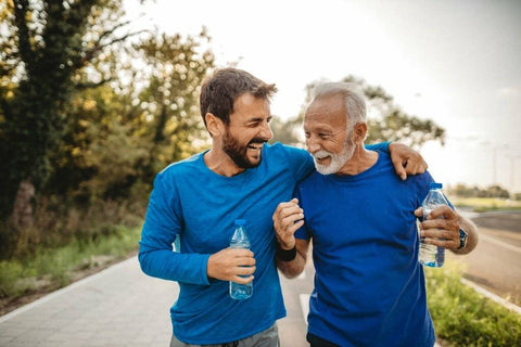 Homens com hábitos saudáveis