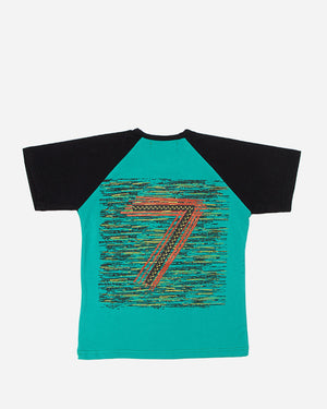 Ladore Boys Brown Zig Zag Printed Round Neck Cotton T-shirt - Ladore 6-7Y