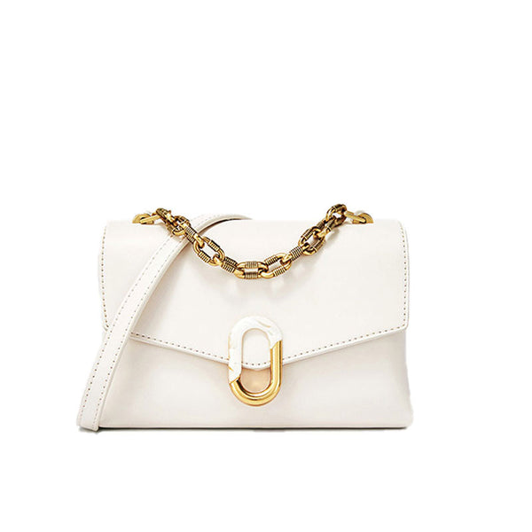 Street Style Chunky Chain Vegan Leather Crossbody Micro Mini Bag