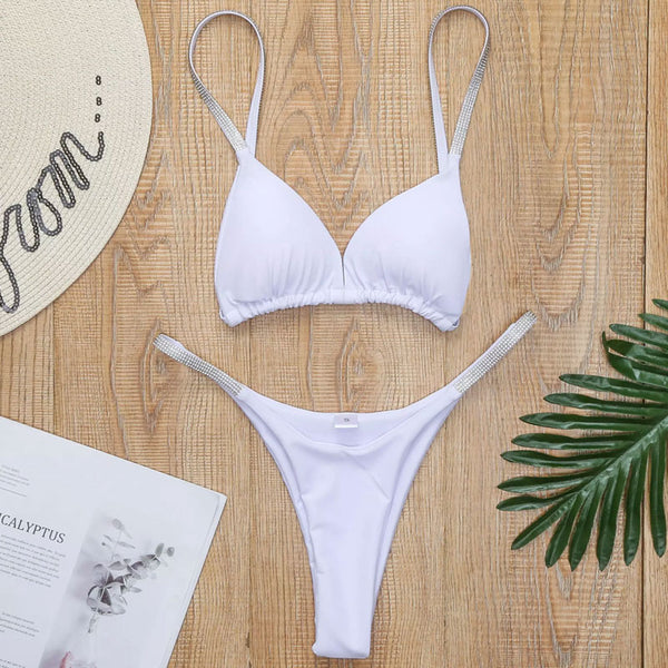 Womens Sexy White Mesh Embroidered Flower Strappy Micro Thong Bikini  Swimsuit Brazilian Bathing Suit From Eyeswellsummer, $12.23
