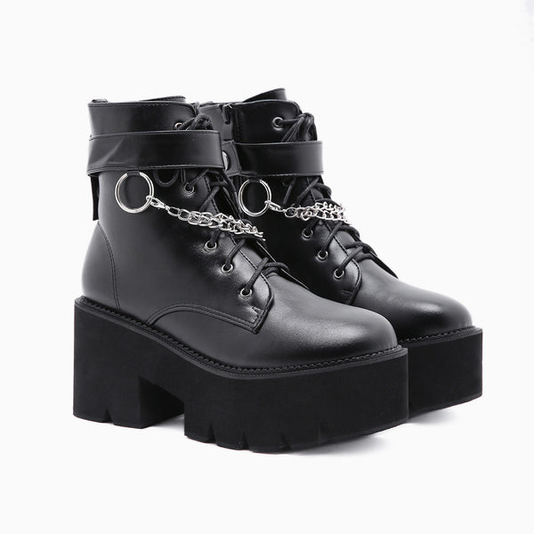 Black Heeled Boots – stylevane.com  Heels, Fashion shoes, Combat boots  style