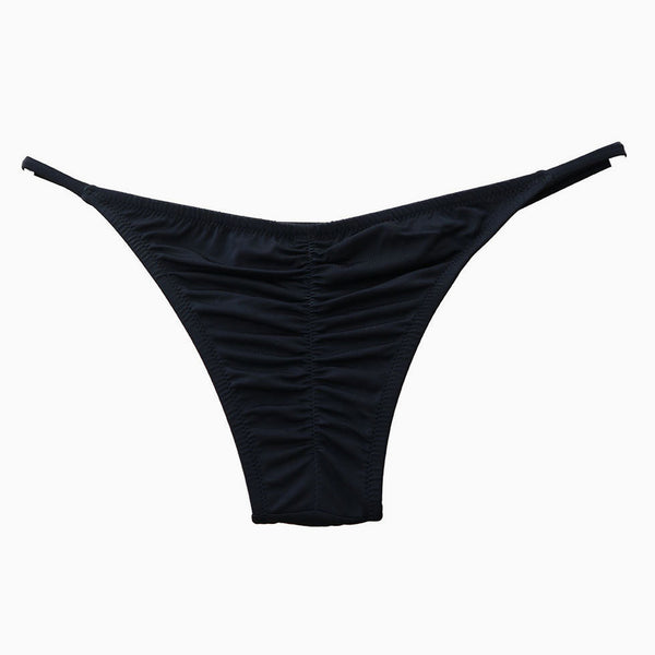 Brazilian Crisscross Strappy Cheeky Thong Bikini Bottom - White – Luxedress