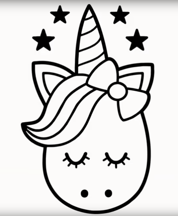 Licorne - Dessin et coloriage - Balises "Kawaii"- Dessin Licorne