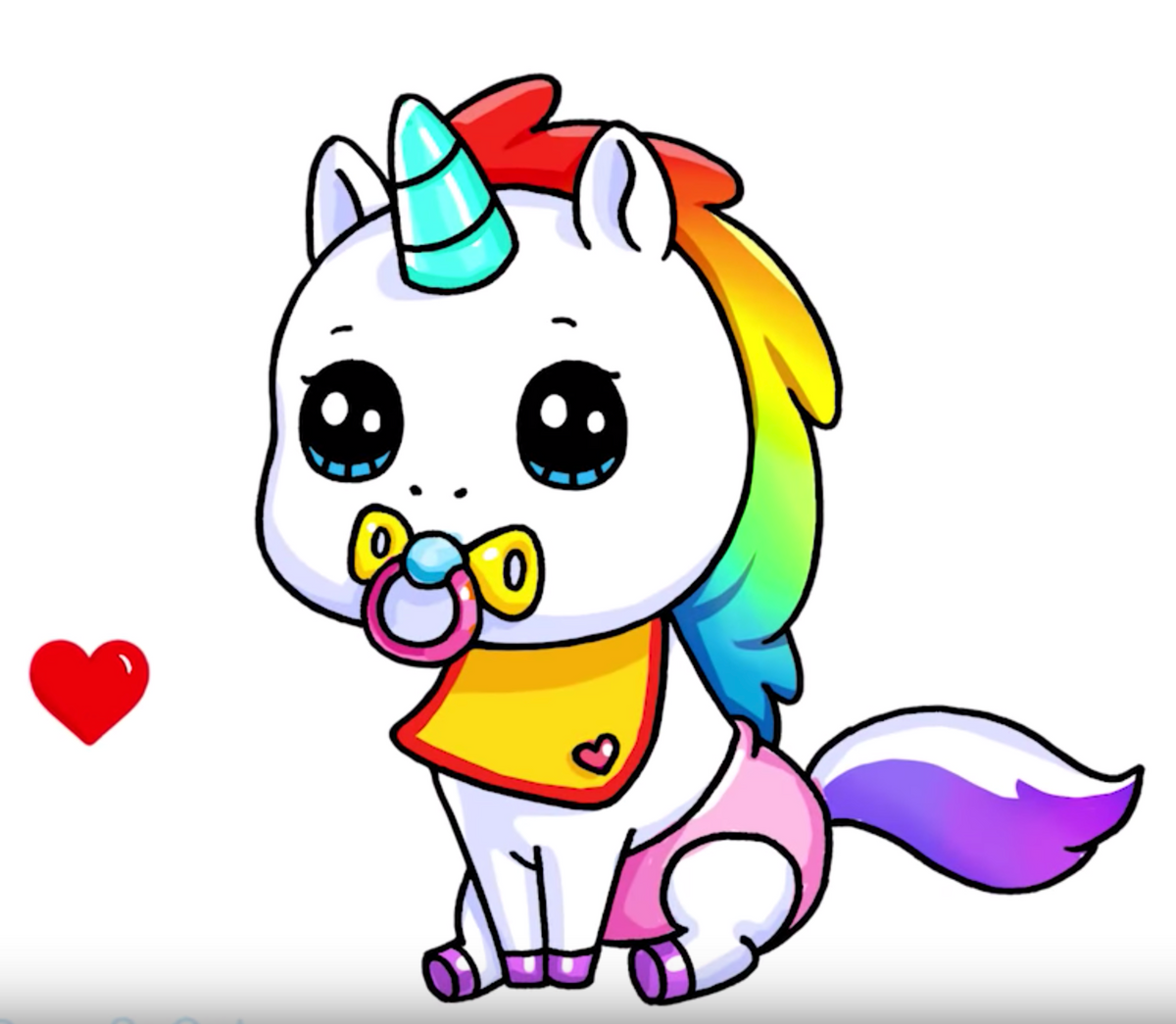 Dessin De Licorne Baby A Colorier