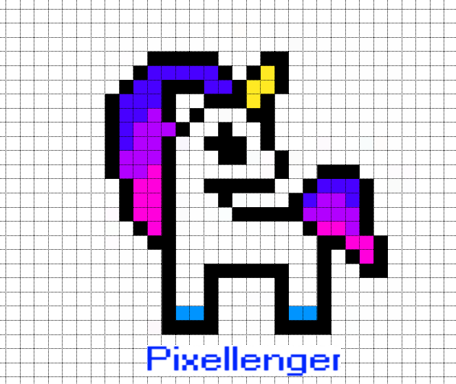 Pixel Art Facile Licorne Dessin Licorne