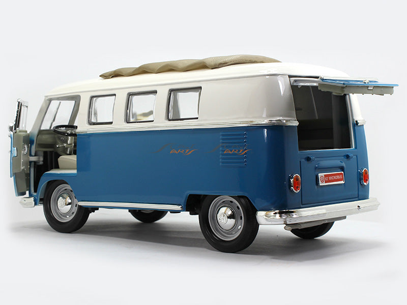 1962 VolksWagen Microbus blue 1:18 Road Signature Yatming diecast scal ...