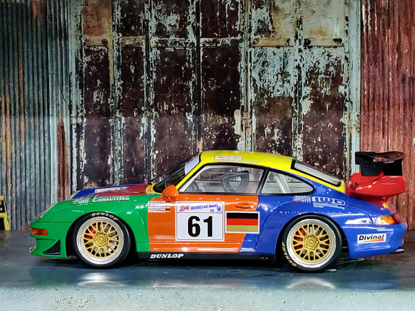 1998 Porsche 911 (993) GT2 #61 24h LeMans 1:18 GT Spirit scale model c