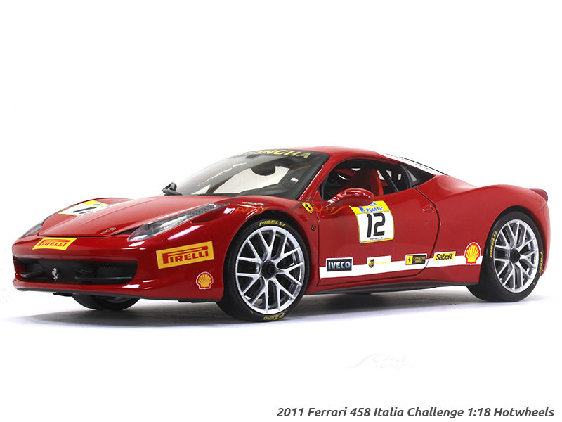 2011 Ferrari 458 Italia Challenge 1 18 Hotwheels Diecast Scale Model C Scale Arts India
