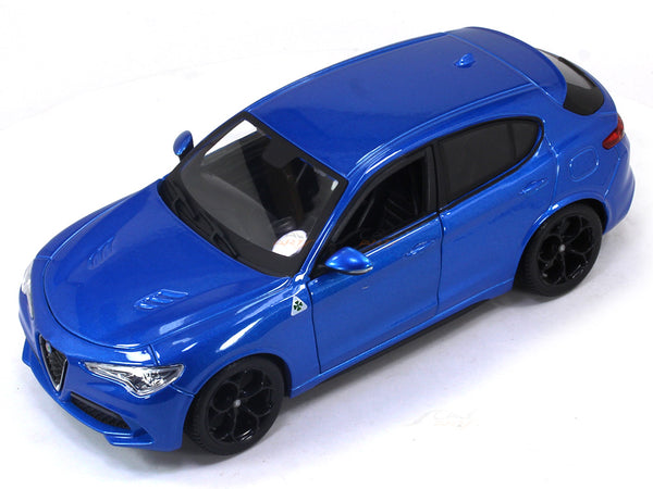 Alfa Romeo Stelvio blue 1:24 Bburago diecast scale model car | Scale ...