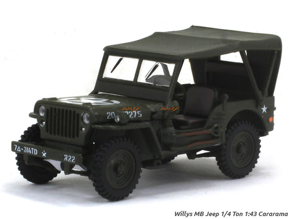 Willys MB Jeep 1/4 Ton 143 Cararama diecast Scale Model