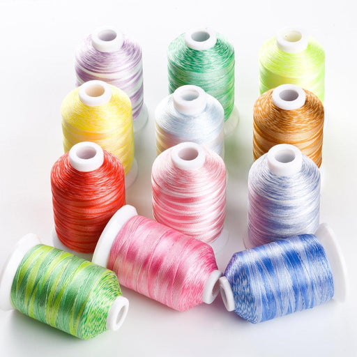Simthreads 12 Variegated Colors Embroidery Machine Threads 300 Meters Each  Suitable for All Home Machines — Simthread - High Quality Machine Embroidery  Thread Supplier