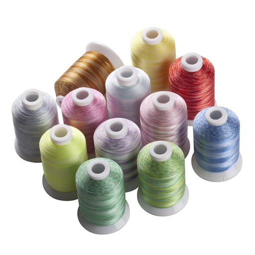Simthread 12 multi Colors Variegated Embroidery Machine Thread — Simthread  - High Quality Machine Embroidery Thread Supplier