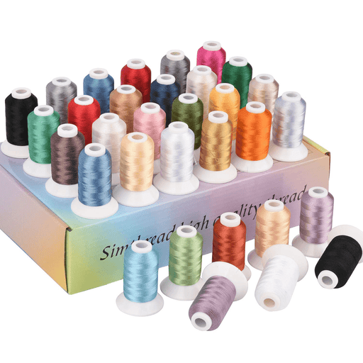  Simthread 63 Brother Colors Polyester Embroidery Machine Thread  Kit 40 Weight for Brother Babylock Janome Singer Pfaff Husqvarna Bernina  Embroidery and Sewing Machines 550Y